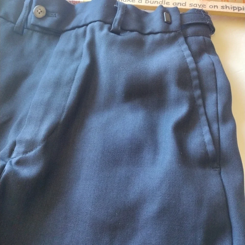 Tazio Pants Boy 18 Navy Casual Dress Pants Formal Flat Front Party Casual Pocket